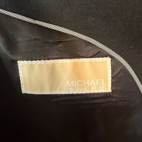 Michael Kors Black Wool 2 Button Suit Jacket 44L - Picture 3 of 4